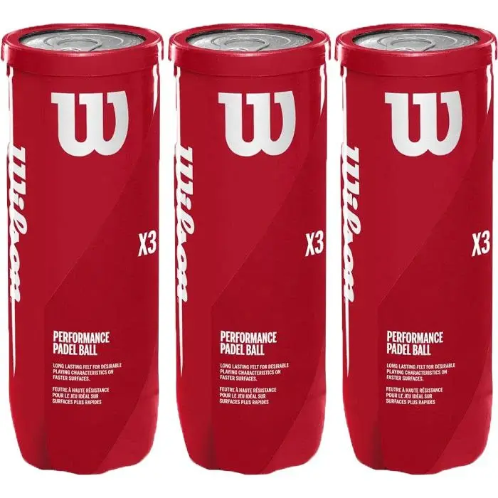 Tripack de 3 balles de padel Wilson Padel X3