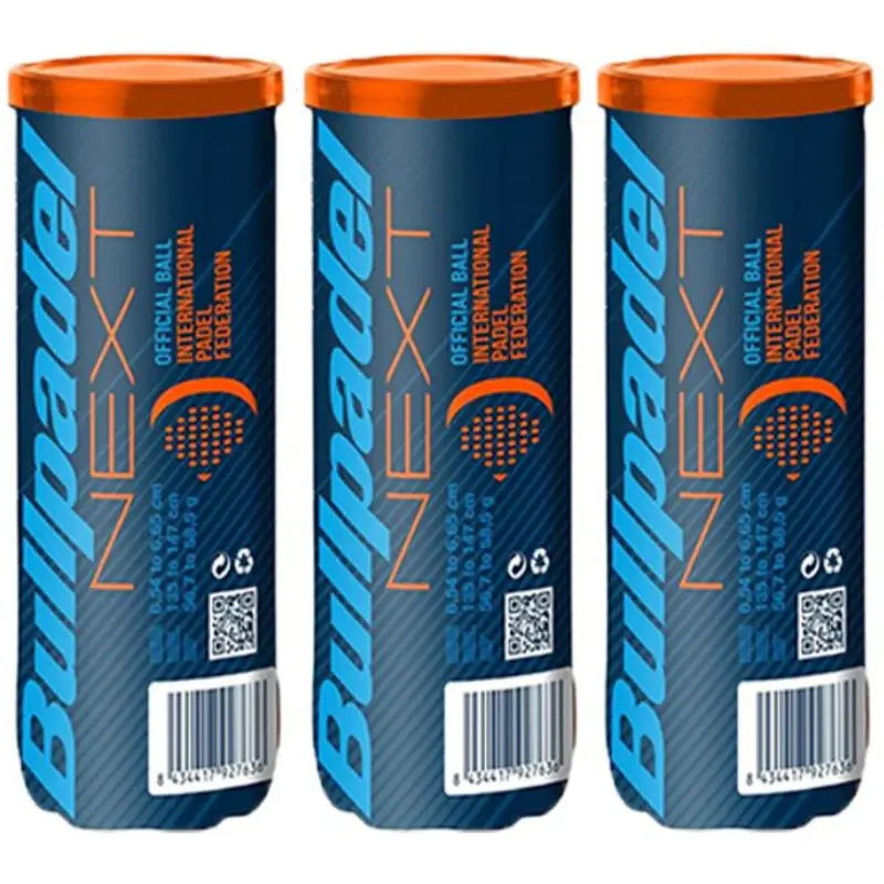 Tripack de 3 balles de padel Bullpadel Next