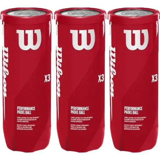 Tripack de 3 balles de padel Wilson Padel X3