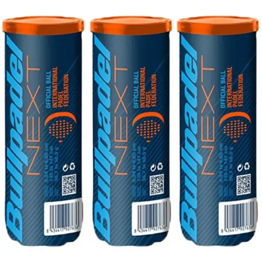 Tripack de 3 balles de padel Bullpadel Next